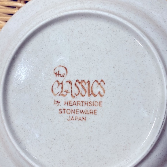 Vintage Set of 7 “The Classics” Stoneware Saucers by Hearthside Dessert Plate 6" - Picture 8 of 10